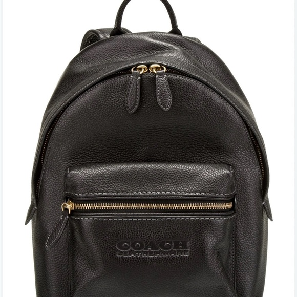 Coach Black Leather Backpack - Picture 7 of 14